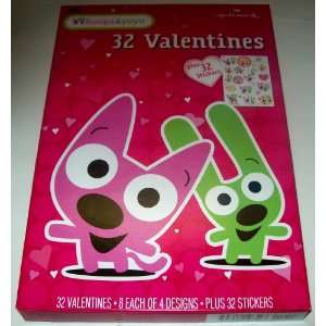  Hoops & Yoyo Valentines Cards (32) Pack Plus 32 Stickers 
