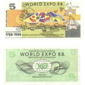  Australia 1988 World Expo 5 Dollars: Everything Else