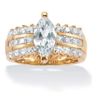  PalmBeach Jewelry DiamonUltra™ Cubic Zirconia 14k Gold 