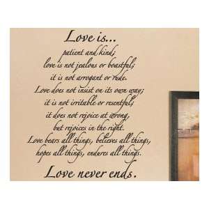  Vinyl Wall Sticker Decal Art Quote Decoration Love is 