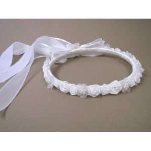  Flower Girl Wreath with Ribbon Streamers