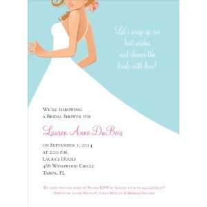  Bridal Side Bali Redhead Bridal Shower Invitation