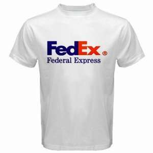  FedEx Federal Express Logo New White T Shirt Size  L 