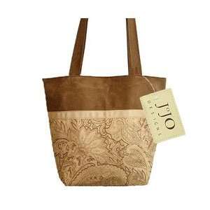  JoJo Camel & Chocolate Paisley Microsuede Handbag 