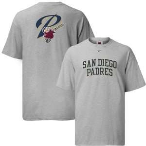   Nike San Diego Padres Ash Changeup Arched T shirt: Sports & Outdoors