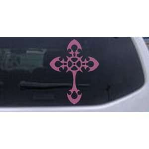 Pink 4in X 3in    Rad Cross Christian Car Window Wall Laptop Decal 