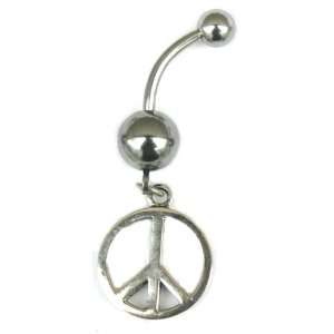   Belly Ring Peace Open FOAA BR 15 MM (C61): Jeffrey David: Jewelry
