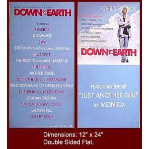  DOWN TO EARTH MOVIE CHRIS ROCK 2 SIDED 12x 24 Poster 