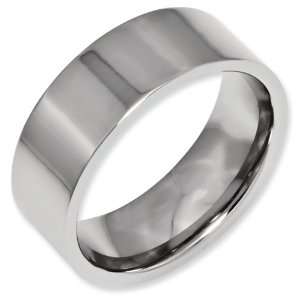  Titanium Flat 8mm Polished Band ring Jewelry