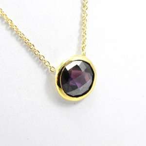  Necklace plated gold Linda amethyst.: Jewelry