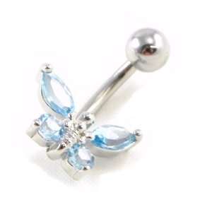  Body piercing Papillon turquoise.: Jewelry