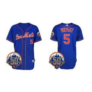  New York Mets Authentic MLB Jerseys #5 WRIGHT BLUE Cool 