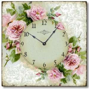 Item C6120 Vintage Style Romantic Shabby Roses Clock:  Home 