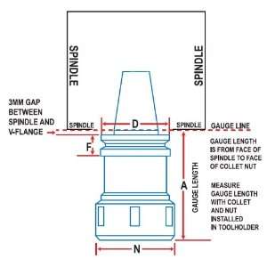  CNC Tool Holder, BT30 x ER20 w/o Slots, 34mm Dia, 63.5mm 