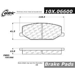  Centric Parts, 102.06600, CTek Brake Pads Automotive