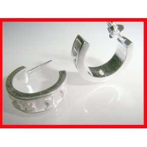   Numeral Hoop Earrings Sterling Silver 925 #0707: Arts, Crafts & Sewing