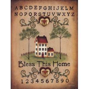  Bless This Home Finest LAMINATED Print Lisa Kennedy 12x16 