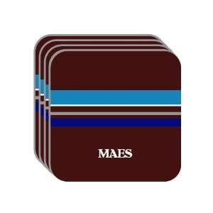 Personal Name Gift   MAES Set of 4 Mini Mousepad Coasters (blue 
