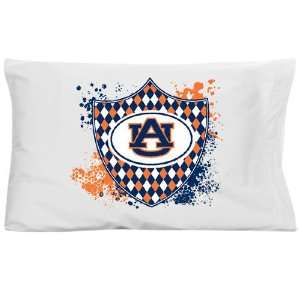  NCAA Auburn Tigers White Crest Pillow Case: Home & Kitchen