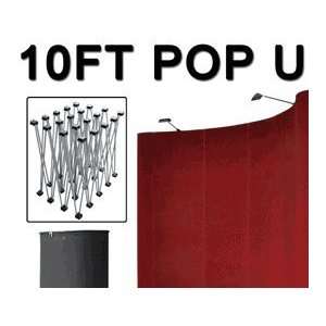  10 Ft Trade Show Display Pop up Booth Stand with Case Red 