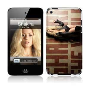   iPod Touch  4th Gen  Shakira  She Wolf Skin: MP3 Players & Accessories