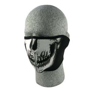  ZANheadgear White/Black Neoprene Skull Half Face Mask 