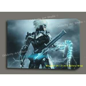  METAL GEAR SOLID RISING CANVAS ARTWORK PAINTING W 1.5 
