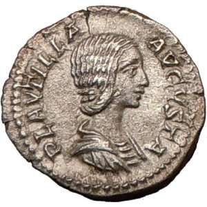  Plautilla Caracallas wife 202AD Ancient Silver Roman Coin 