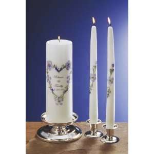  Blue Bouquet   Personalized Unity Candle & Matching Tapers 