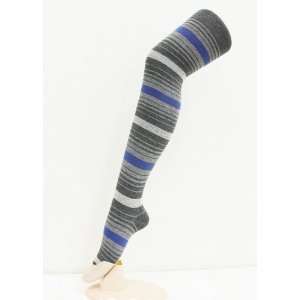    Grey and Blue Colorful Stripes Cotton Tights: Everything Else