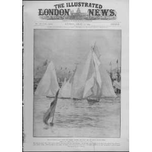  Start Kings Cup Cowes Antique Print 1905