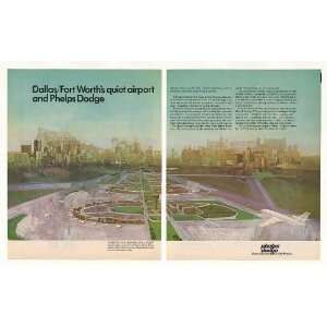  1973 Dallas Fort Worth Airport Phelps Dodge 2 Page Print 