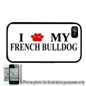 French Bulldog Paw Love Dog Apple iPhone 4 4S Case Cover 