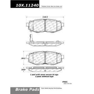  Centric Parts, 102.11240, CTek Brake Pads Automotive