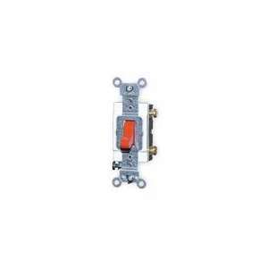  LEVITON 1221 SR Wall Switch,1 Pole,20 A,Red