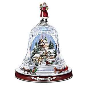  Thomas Kinkade Santas Christmas Season Crystal Bell: Home 