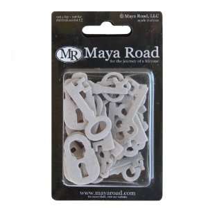  Maya Road Antique Keys Mini Chipboard Set: Arts, Crafts 