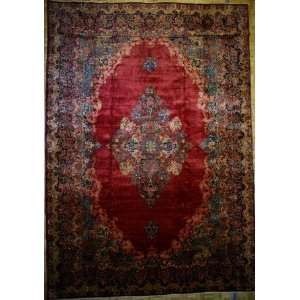  12x17 Hand Knotted Sarouk Persian Rug   121x172: Home 