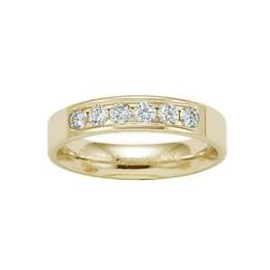   Comfort Fit Diamond Wedding Band / Ring in 14 kt Yellow Gold Size 6.5