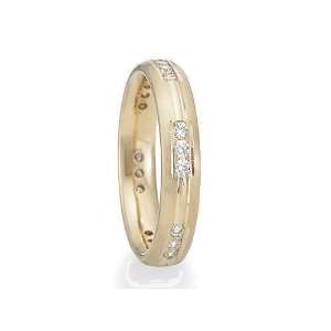   Comfort Fit Diamond Wedding Band / Ring in 14 kt Yellow Gold Size 11