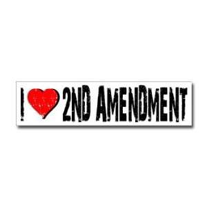  I Love 2nd Amendment   Window Bumper Sticker: Automotive