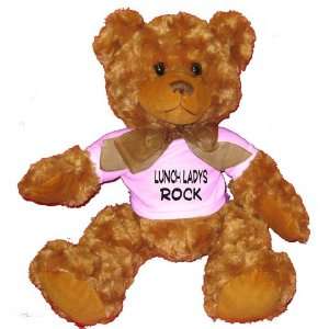  Lunch Ladys Rock Plush Teddy Bear with WHITE T Shirt: Toys 