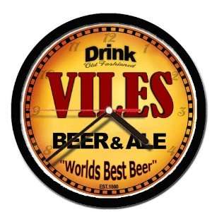  VILES beer and ale cerveza wall clock: Everything Else