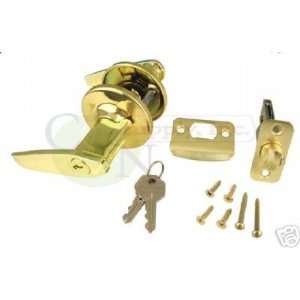  Keyed Alike Entry Lever Lock, Polish Brass  New!!!: Home 