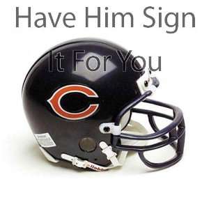 Gale Sayers Chicago Bears Personalized Autographed Mini Helmet:  