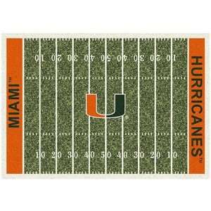  Miami Hurricanes 54 x 78 Homefield Rug: Sports & Outdoors