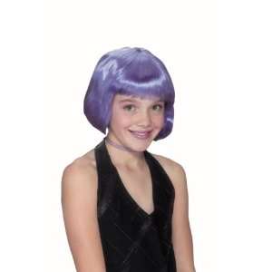  Childs Girls Purple Short Hair Costume Wig: Toys & Games