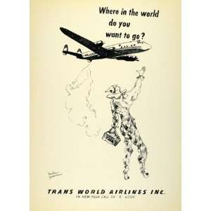 1956 Lithograph Goodman Bertram Trans World Airlines 
