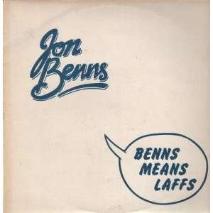  BENNS MEANS LAFFS LP (VINYL) UK AVADA JON BENNS Music
