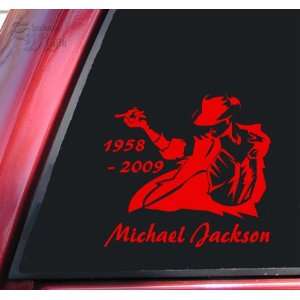  Michael Jackson 1958   2009 Vinyl Decal Sticker   Red 